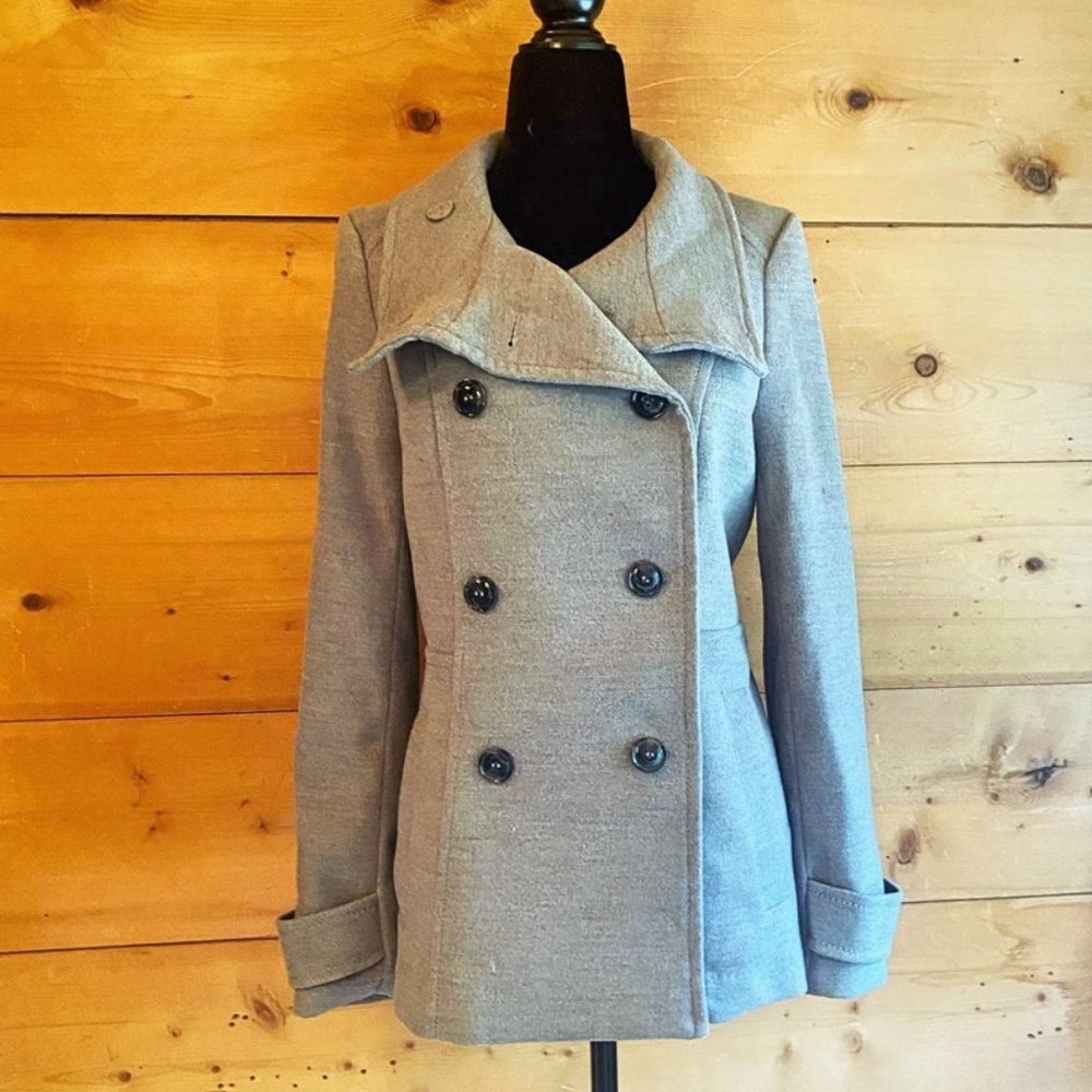 H&M Grey Peacoat Jacket - 4